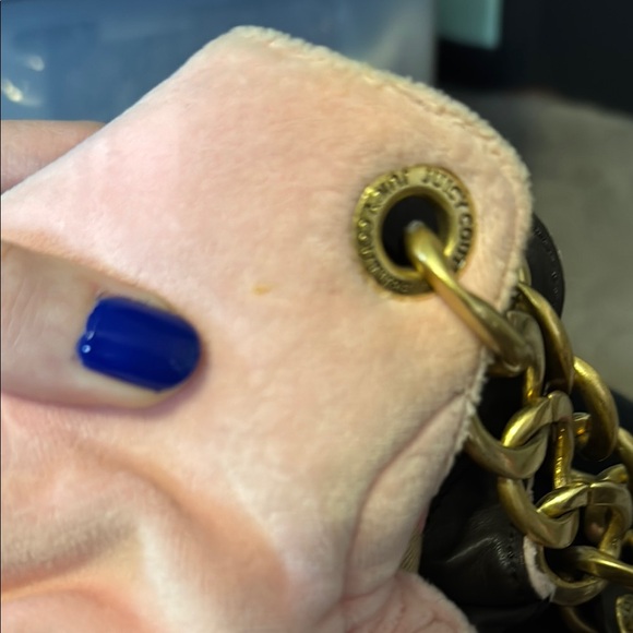 Juicy Couture Royal Couture Pink Velour Shoulder Bag - Picture 7 of 13